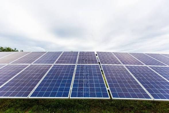 Solar energy for home: solar panels, inverter and batteries installed in a Lagos house